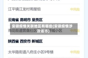 安徽疫情关联地区有哪些(安徽疫情涉及省市)