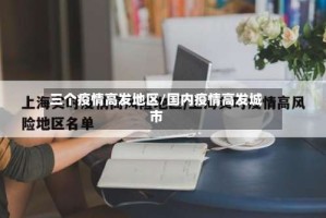 三个疫情高发地区/国内疫情高发城市