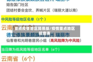 重点疫情地区简易版/疫情重点地区排查表