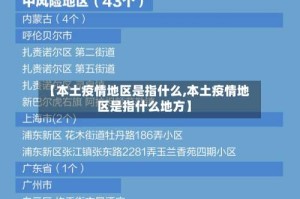 【本土疫情地区是指什么,本土疫情地区是指什么地方】
