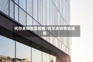 代尔夫特地区疫情/代尔夫特有机场吗