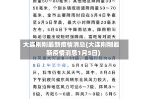 大连刚刚最新疫情消息(大连刚刚最新疫情消息1月5日)