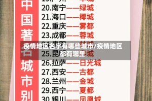 疫情地区名字有哪些城市/疫情地区都有哪里