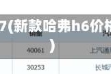 新款哈弗f7(新款哈弗h6价格及图片)