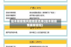佳木斯疫情风险地区名单(佳木斯疫情最新管控)