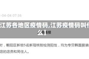 【江苏各地区疫情码,江苏疫情码叫什么】
