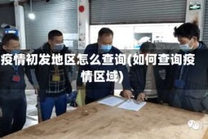 疫情初发地区怎么查询(如何查询疫情区域)
