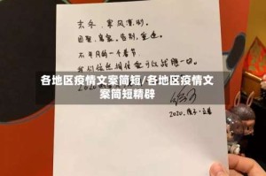 各地区疫情文案简短/各地区疫情文案简短精辟