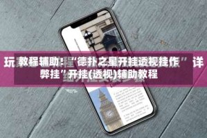 教程辅助！“德扑之星开挂透视挂作弊挂”开挂(透视)辅助教程
