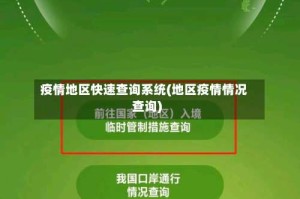 疫情地区快速查询系统(地区疫情情况查询)