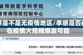 孝感是不是无疫情地区/孝感是否存在疫情大规模爆发可能