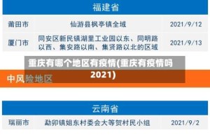重庆有哪个地区有疫情(重庆有疫情吗2021)