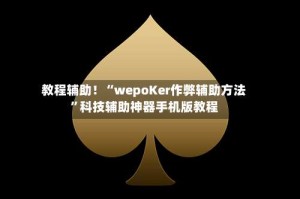 教程辅助！“wepoKer作弊辅助方法”科技辅助神器手机版教程