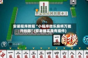 安装程序教程“小程序微乐麻将万能开挂器”(原来确实是有插件)