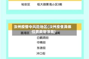 汝州疫情中风险地区(汝州疫情具体位置最新消息)