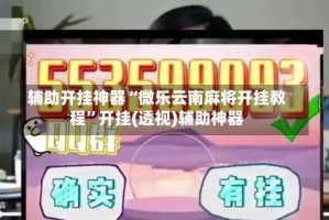 辅助开挂神器“微乐云南麻将开挂教程”开挂(透视)辅助神器