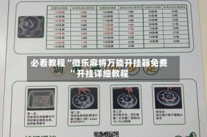 必看教程“微乐麻将万能开挂器免费”开挂详细教程