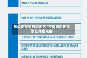 怎么定疫情风险地区/疫情风险地区怎么评出来的