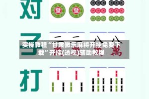 实操教程“甘肃微乐麻将开挂免费下载”开挂(透视)辅助教程