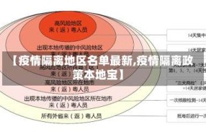 【疫情隔离地区名单最新,疫情隔离政策本地宝】