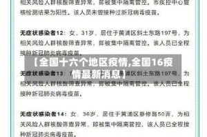【全国十六个地区疫情,全国16疫情最新消息】