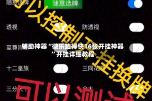 辅助神器“微乐跑得快16张开挂神器”开挂详细教程