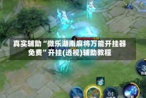 真实辅助“微乐湖南麻将万能开挂器免费”开挂(透视)辅助教程