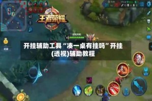 开挂辅助工具“凑一桌有挂吗”开挂(透视)辅助教程