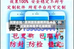 玩家必知“贵州微乐麻将开挂神器”科技辅助神器手机版教程