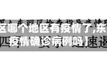 【东丽区哪个地区有疫情了,东丽区有疫情确诊病例吗】