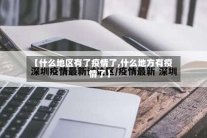 【什么地区有了疫情了,什么地方有疫情了】