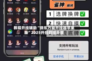 教程开挂辅助“微乐万能开挂器苹果版”2025开挂教程步骤