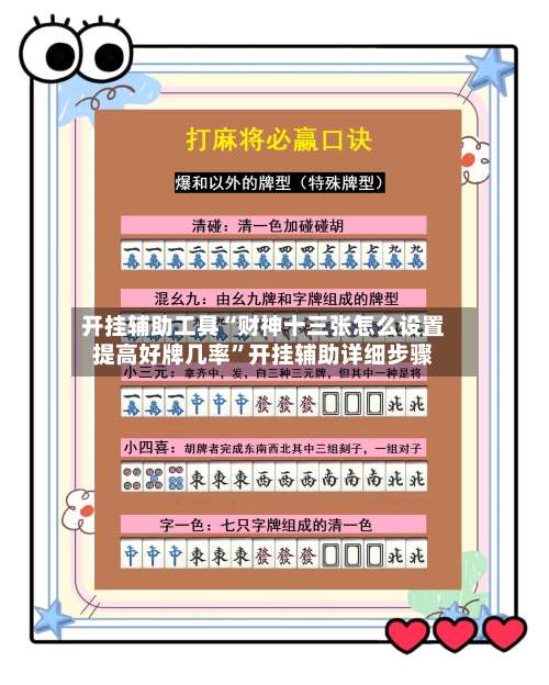 开挂辅助工具“财神十三张怎么设置提高好牌几率	”开挂辅助详细步骤-第1张图片