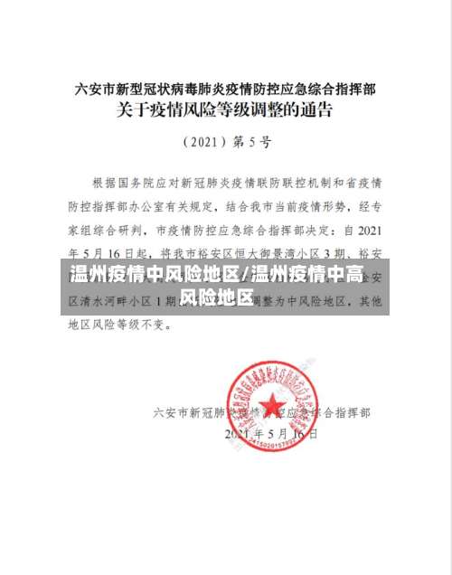温州疫情中风险地区/温州疫情中高风险地区-第3张图片
