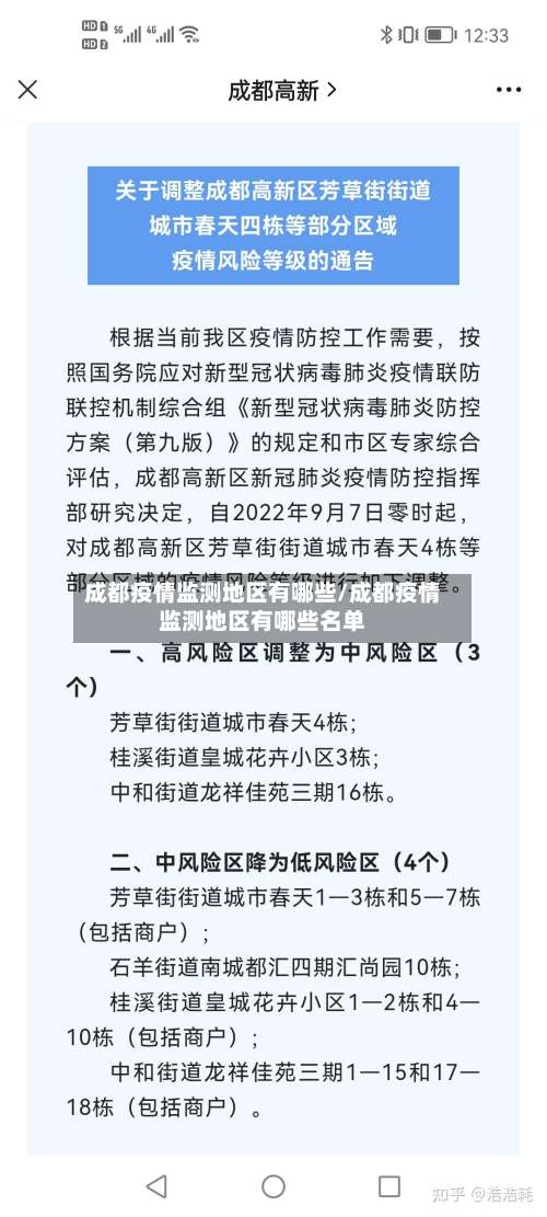 成都疫情监测地区有哪些/成都疫情监测地区有哪些名单-第1张图片