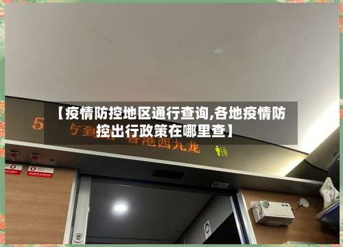 【疫情防控地区通行查询,各地疫情防控出行政策在哪里查】-第2张图片
