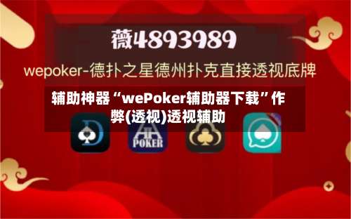辅助神器“wePoker辅助器下载	”作弊(透视)透视辅助-第3张图片