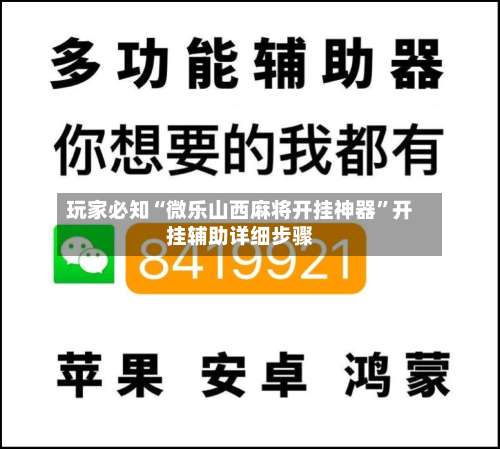 玩家必知“微乐山西麻将开挂神器”开挂辅助详细步骤-第2张图片