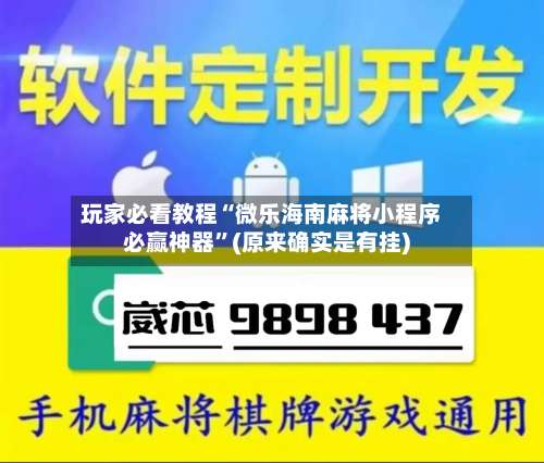 玩家必看教程“微乐海南麻将小程序必赢神器”(原来确实是有挂)-第1张图片