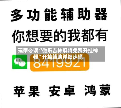 玩家必读“微乐吉林麻将免费开挂神器”开挂辅助详细步骤-第3张图片