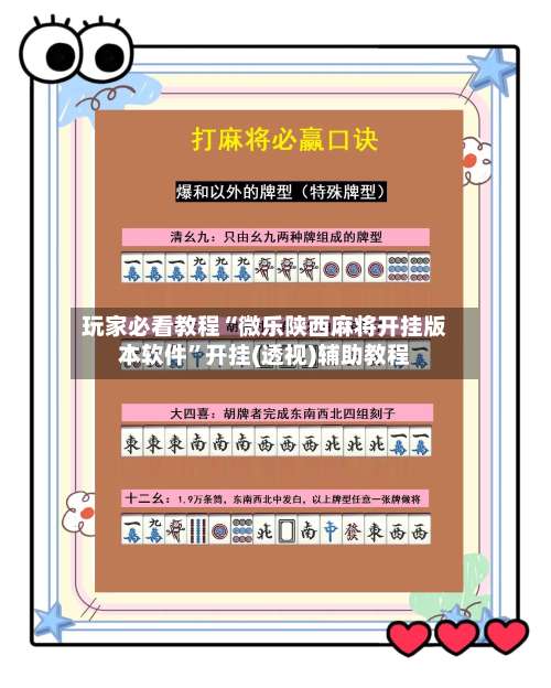 玩家必看教程“微乐陕西麻将开挂版本软件	”开挂(透视)辅助教程-第2张图片