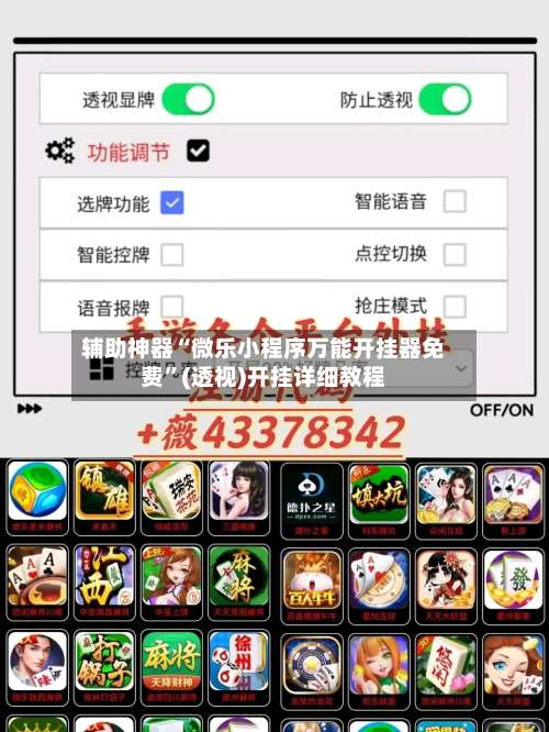 辅助神器“微乐小程序万能开挂器免费	”(透视)开挂详细教程-第1张图片