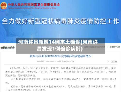 河南许昌新增14例本土确诊(河南许昌发现1例确诊病例)-第3张图片