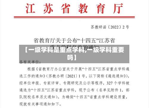 【一级学科是重点学科,一级学科重要吗】-第1张图片