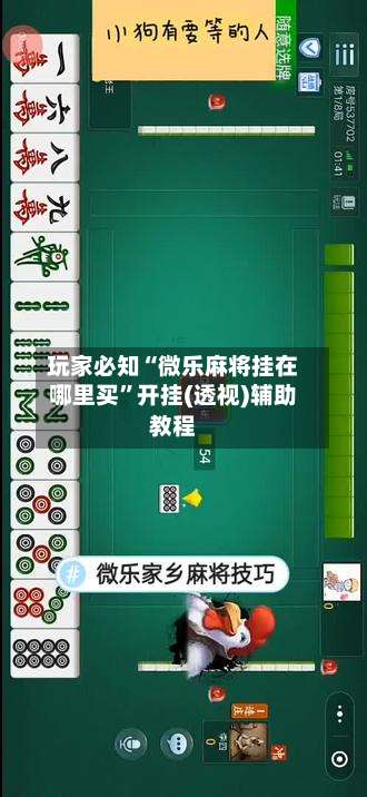 玩家必知“微乐麻将挂在哪里买”开挂(透视)辅助教程-第1张图片