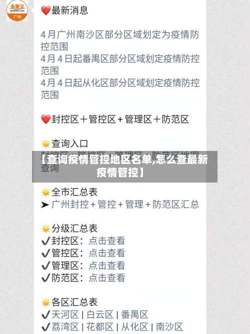 【查询疫情管控地区名单,怎么查最新疫情管控】-第3张图片