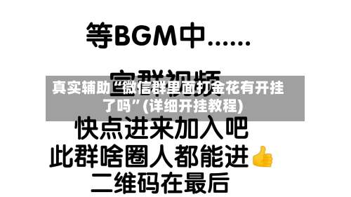 真实辅助“微信群里面打金花有开挂了吗	”(详细开挂教程)-第3张图片