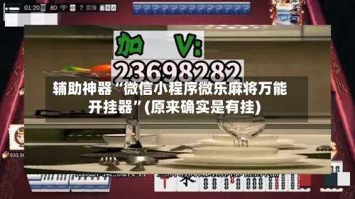 辅助神器“微信小程序微乐麻将万能开挂器	”(原来确实是有挂)-第1张图片
