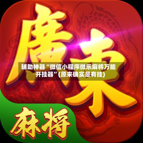 辅助神器“微信小程序微乐麻将万能开挂器”(原来确实是有挂)-第2张图片