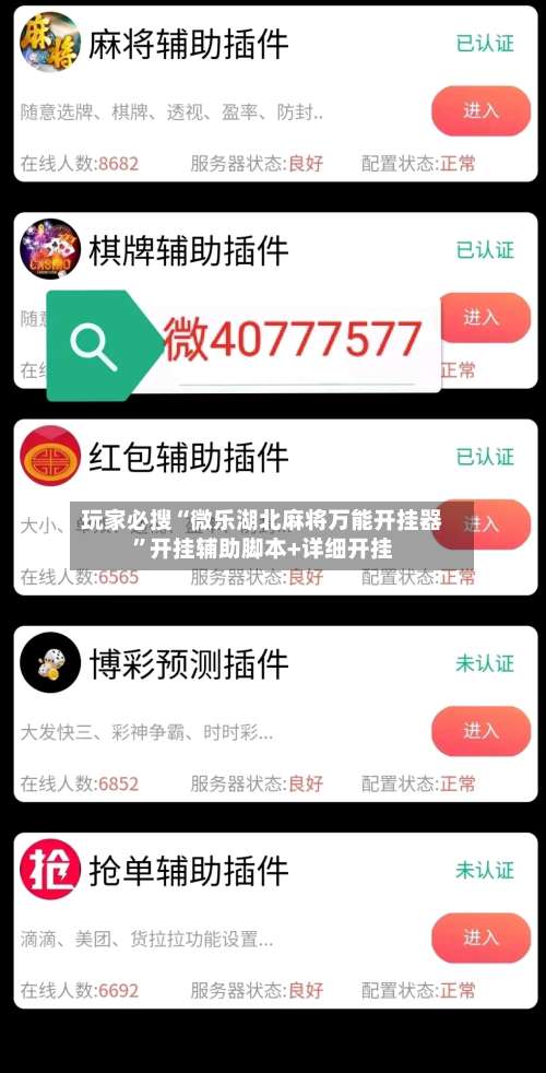 玩家必搜“微乐湖北麻将万能开挂器”开挂辅助脚本+详细开挂-第1张图片
